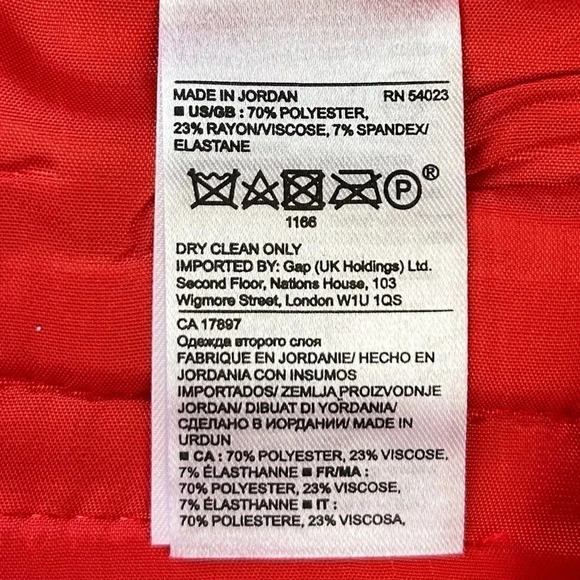 Banana  Republic Tailored City Shorts Stretch Crepe Orange Size 0 NWOT - Picture 12 of 16